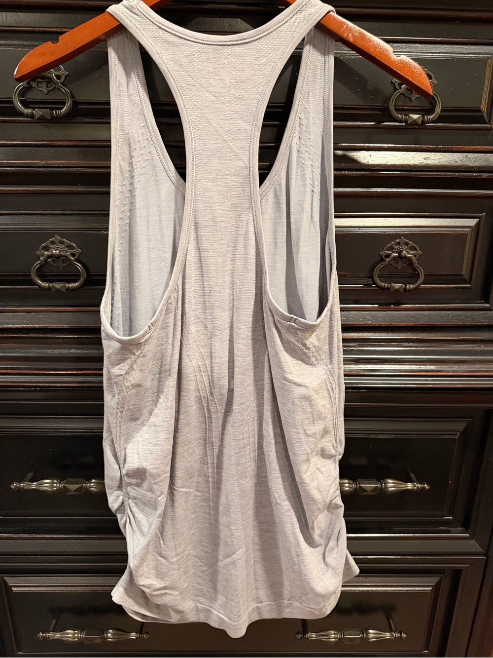 Athleta Light Gray Racerback Tank Top - Picture 4 of 4